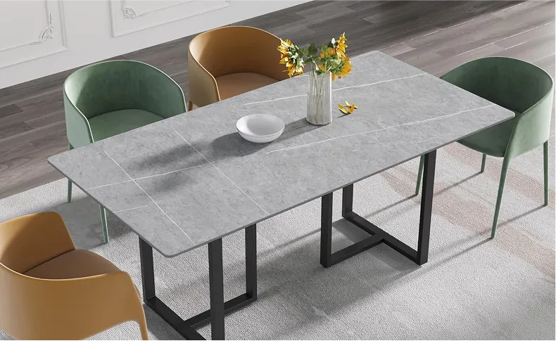 Trani Rectangular Dining Table in elegant home setting showing its premium design and construction