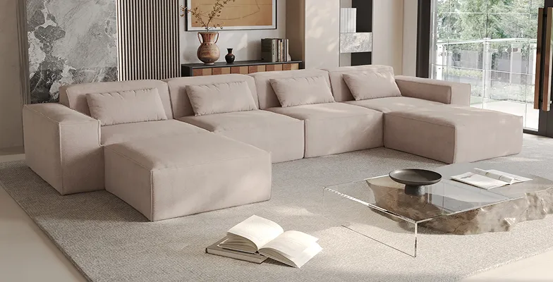 Urban Plus Sectional Sofa U-shaped family gathering configuration