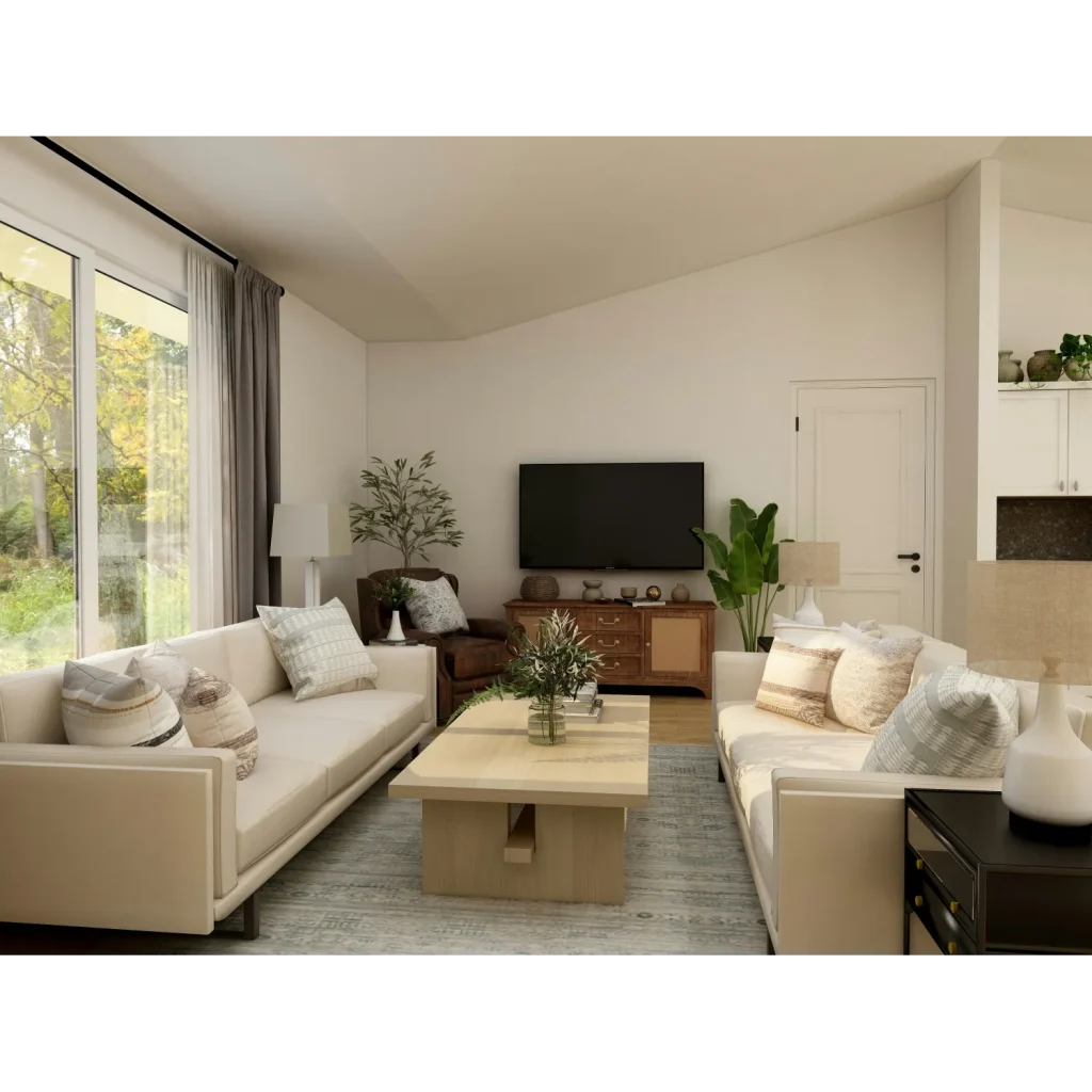 modular sofa in small space