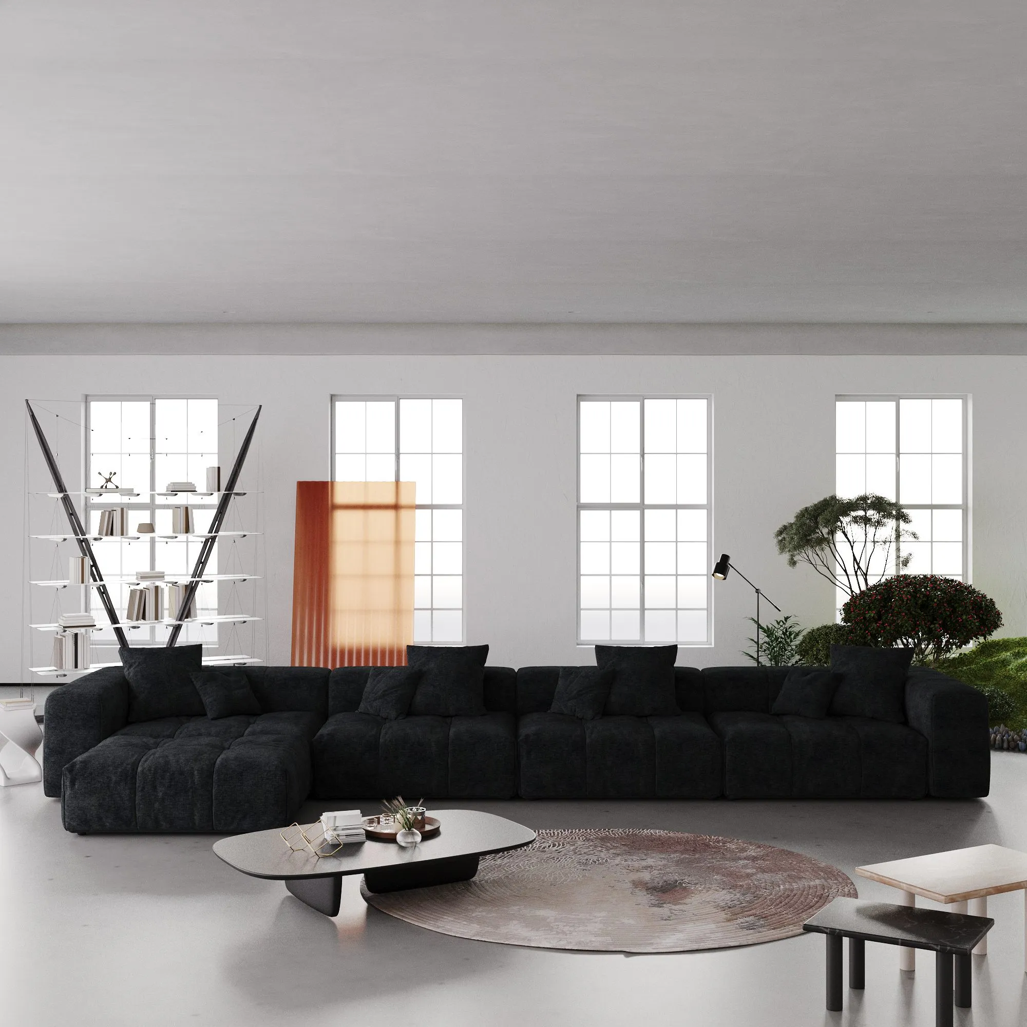 http://127%20Black%20Sofa%20Pixel%20Sectional%204%20Seater%20L%20Shaped%2001