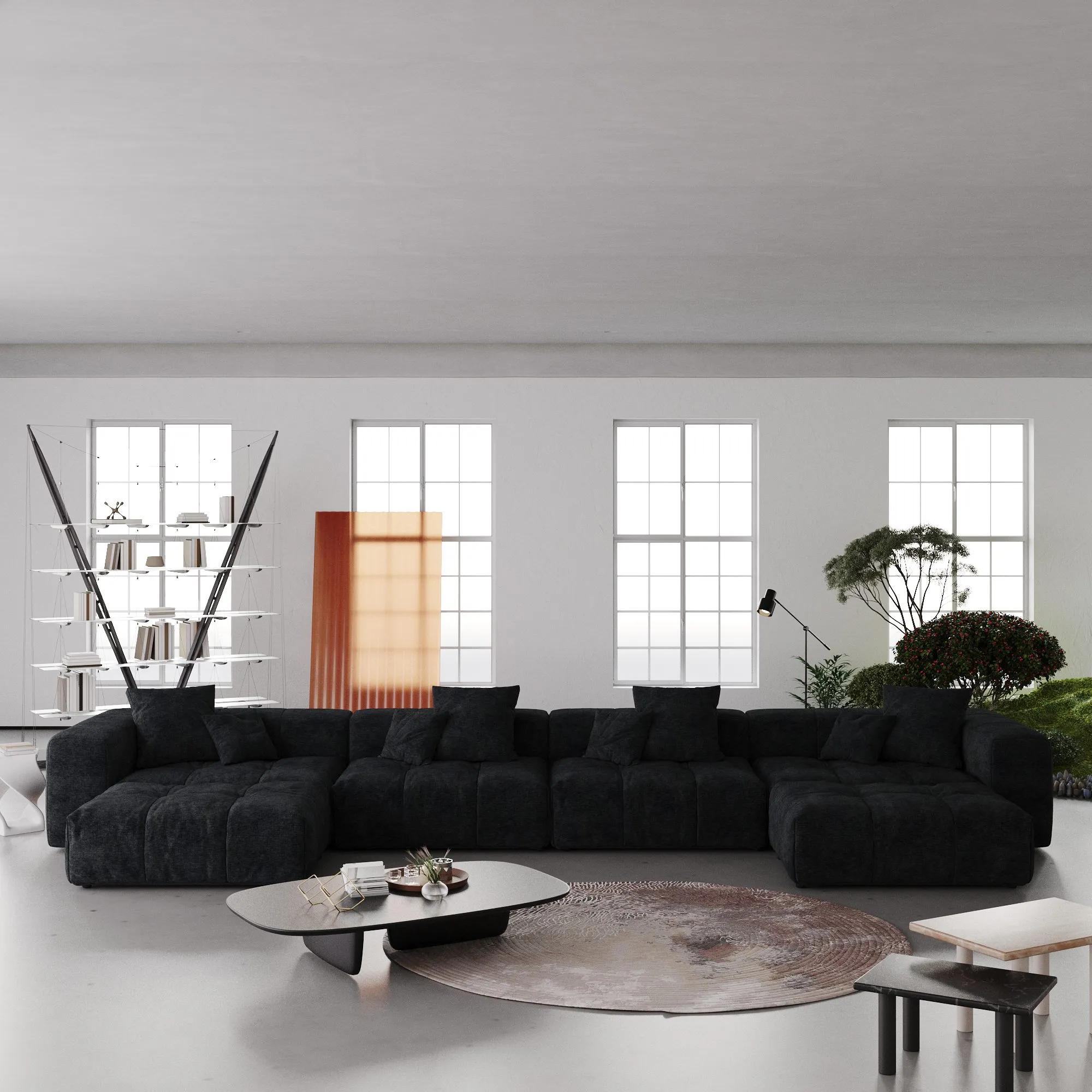 http://127%20Black%20Sofa%20Pixel%20Sectional%204%20Seater%20U%20Shaped%2002