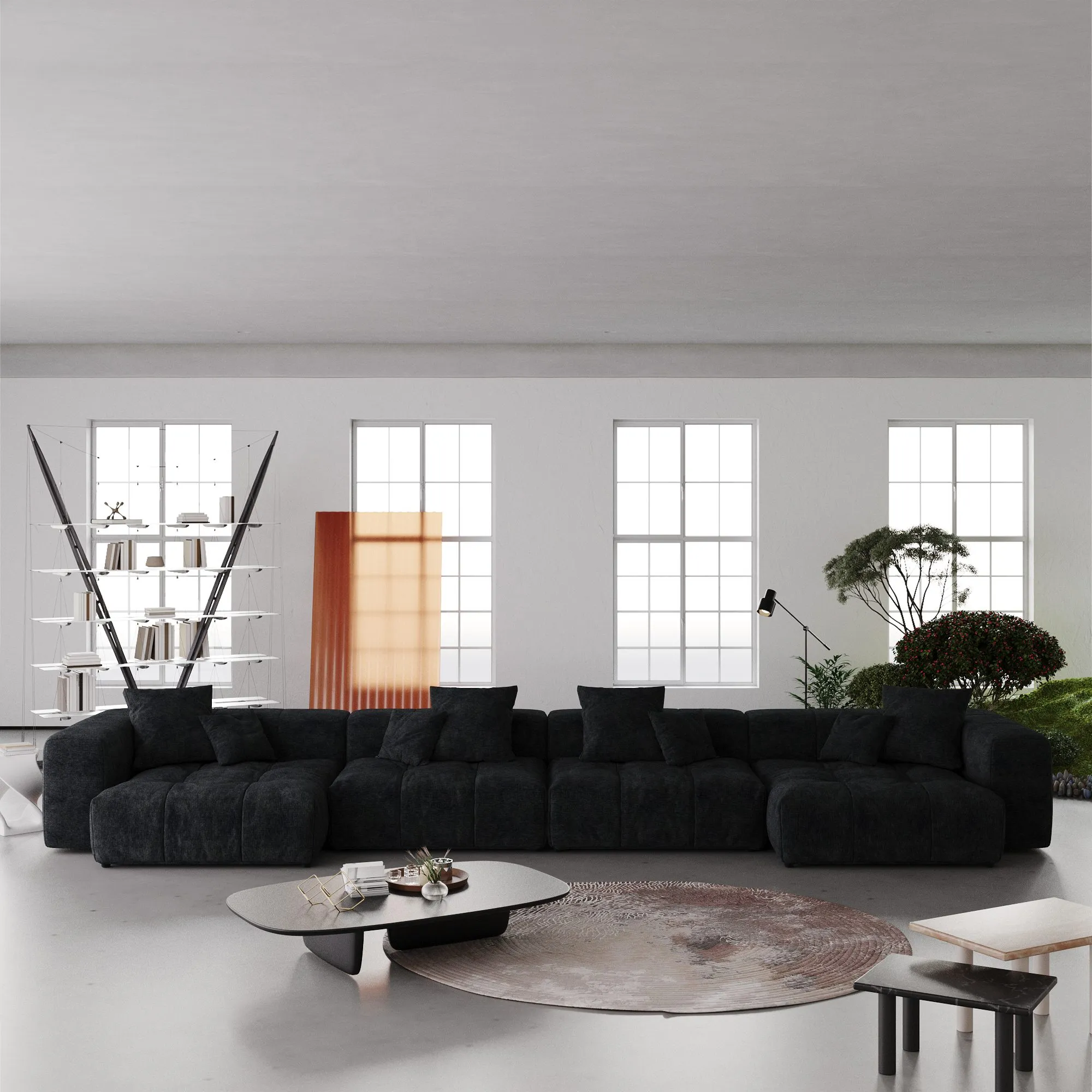 http://127%20Black%20Sofa%20Pixel%20Sectional%204%20Seater%20U%20Shaped%2002%20(2)