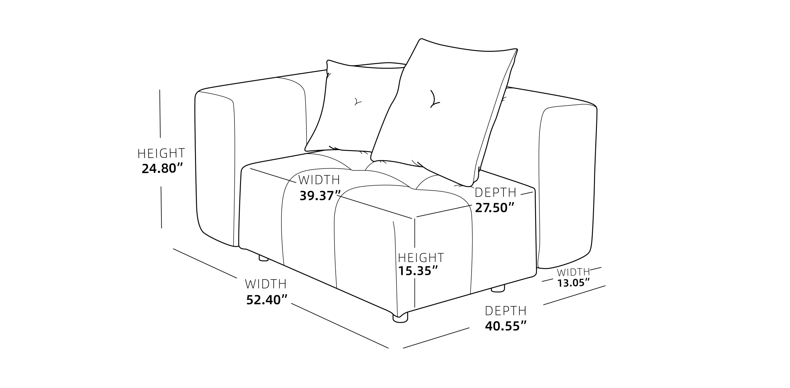 127 Pixel Modular Sofa Set Size (7)