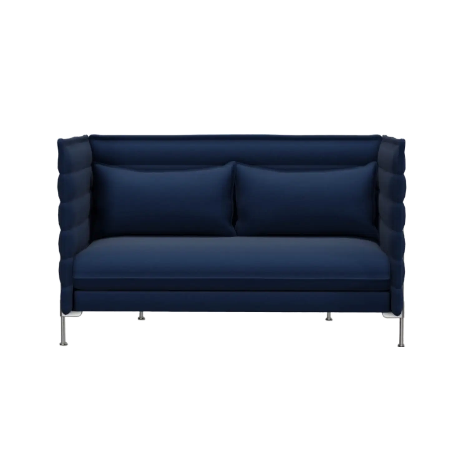 Alcove Lowback Sofa Blue Linen fabric