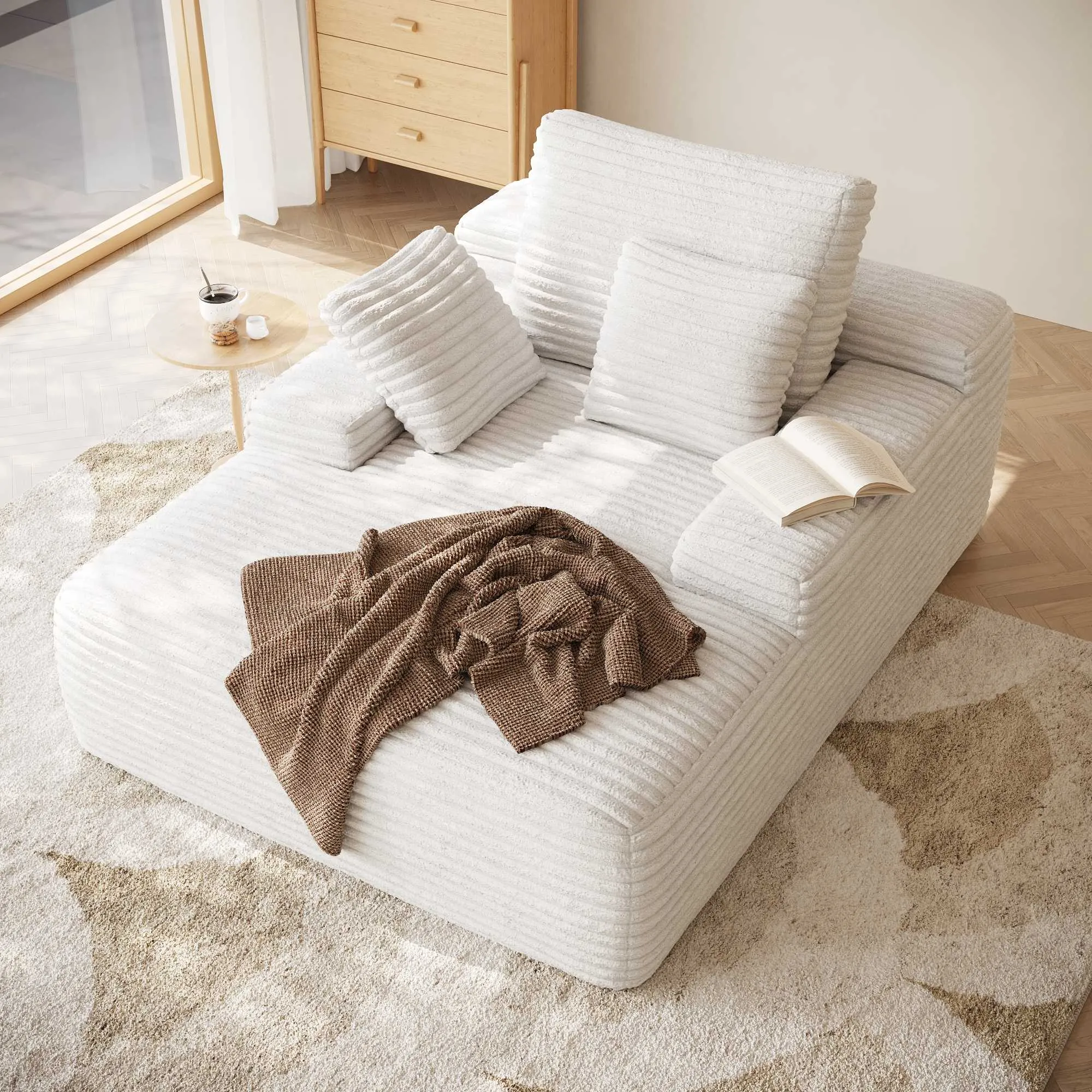 http://Boneless%20Couch%20Accent%20Chair%20Beige%20Sofa%20Chaise%20138%20(1)