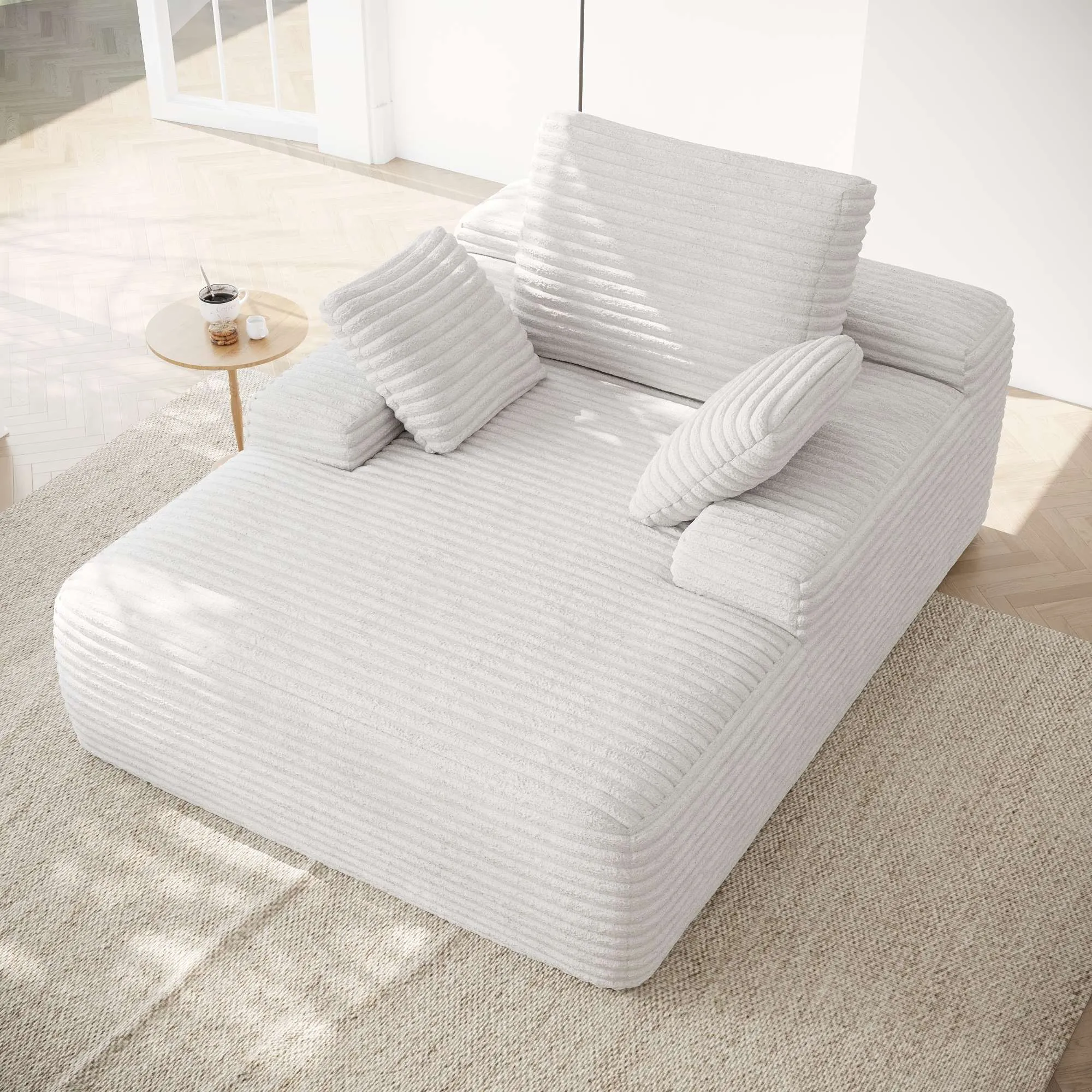 http://Boneless%20Couch%20Accent%20Chair%20Beige%20Sofa%20Chaise%20138%20(7)