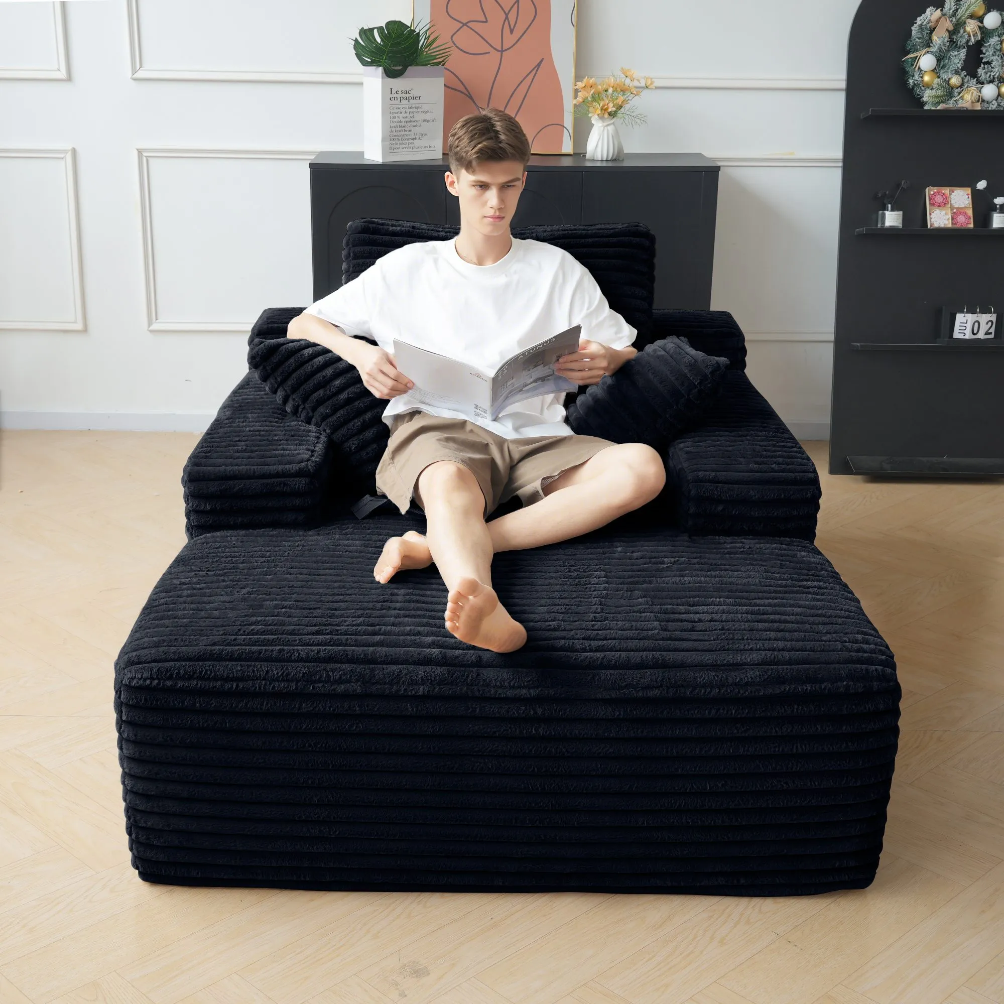 http://Boneless%20Couch%20Accent%20Chair%20Black%20Sofa%20Chaise%20138%20(1)