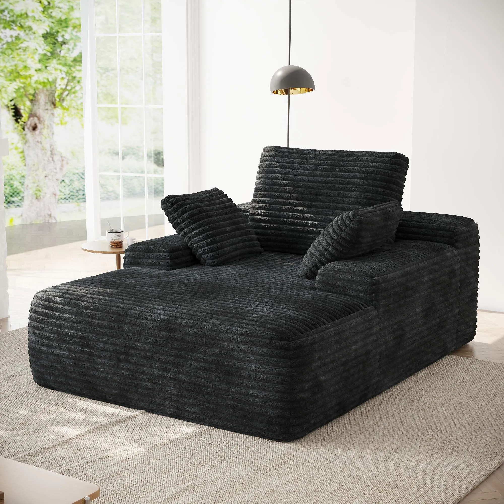http://Boneless%20Couch%20Accent%20Chair%20Black%20Sofa%20Chaise%20138%20(2)