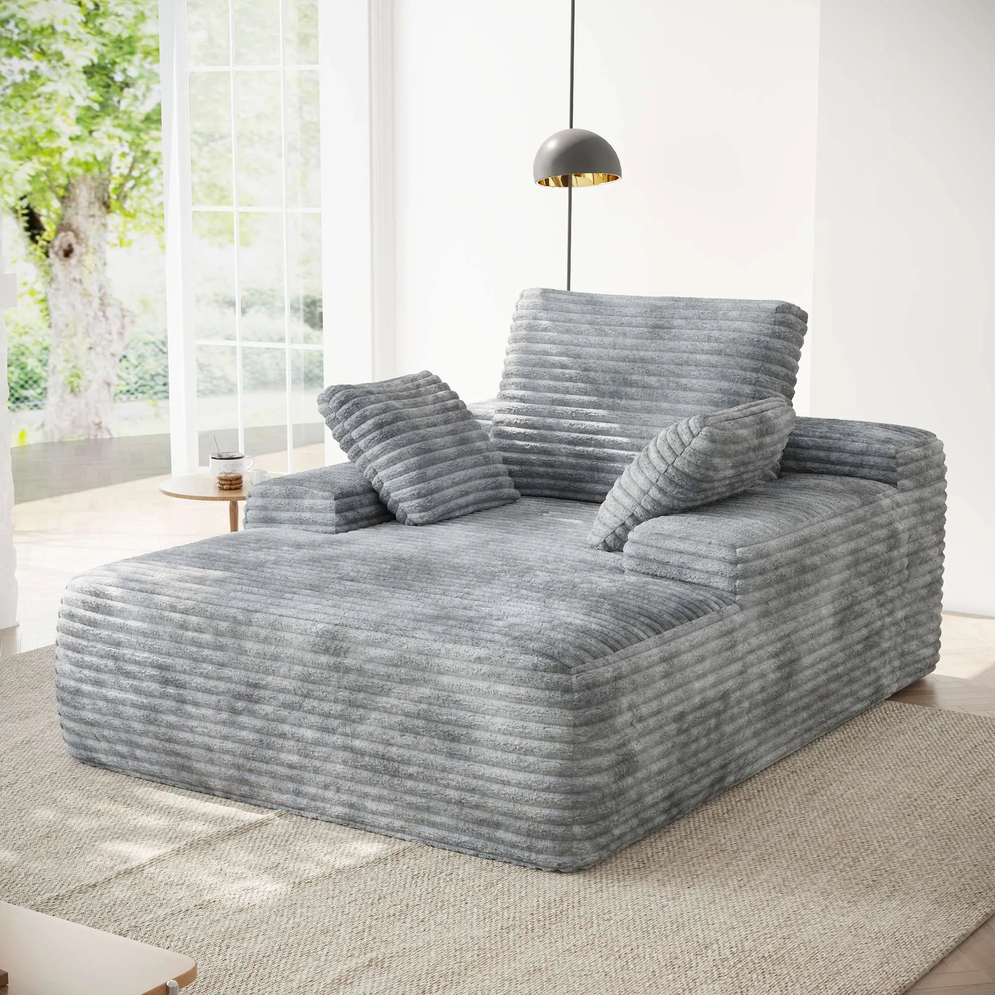 http://Boneless%20Couch%20Accent%20Chair%20Grey%20Sofa%20Chaise%20138%20(3)