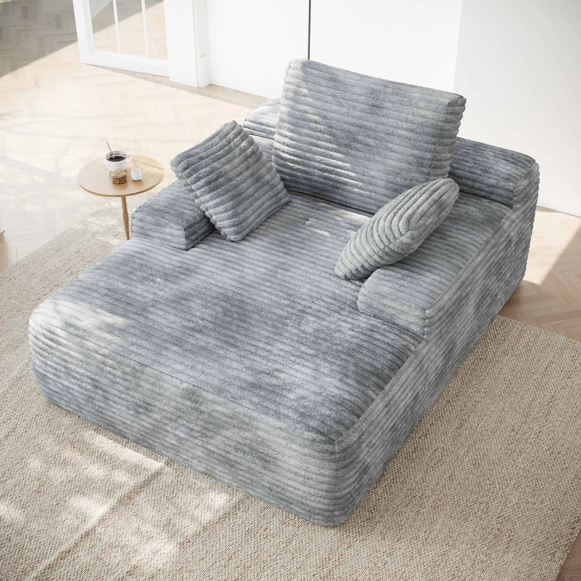 http://Boneless%20Couch%20Accent%20Chair%20Grey%20Sofa%20Chaise%20138%20(8)