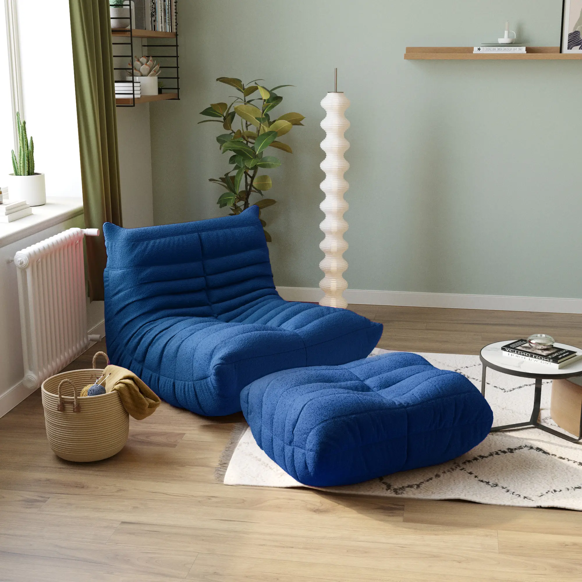 Cozy Comfort 34-Inch Teddy Velvet Sofa Sets 2-Seaters