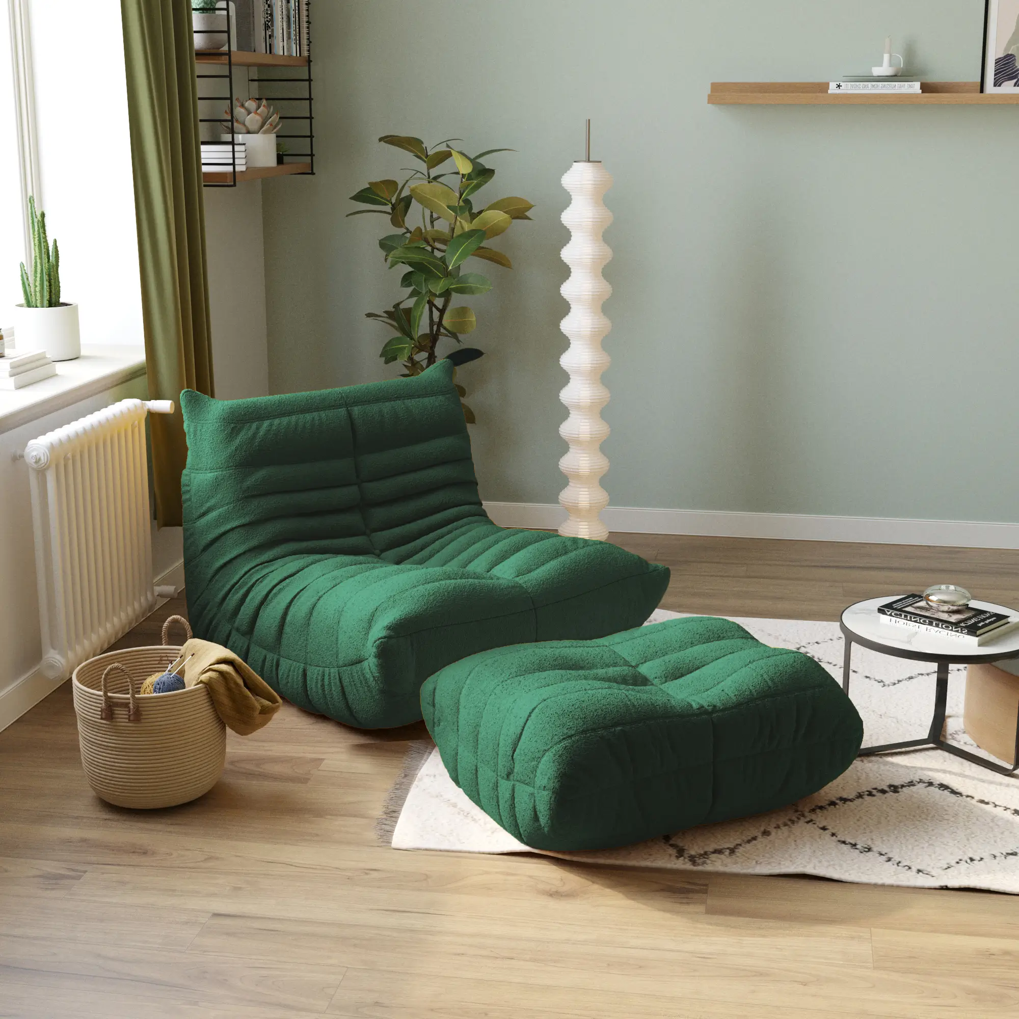 Cozy Comfort 34-Inch Teddy Velvet Sofa Sets 2-Seaters