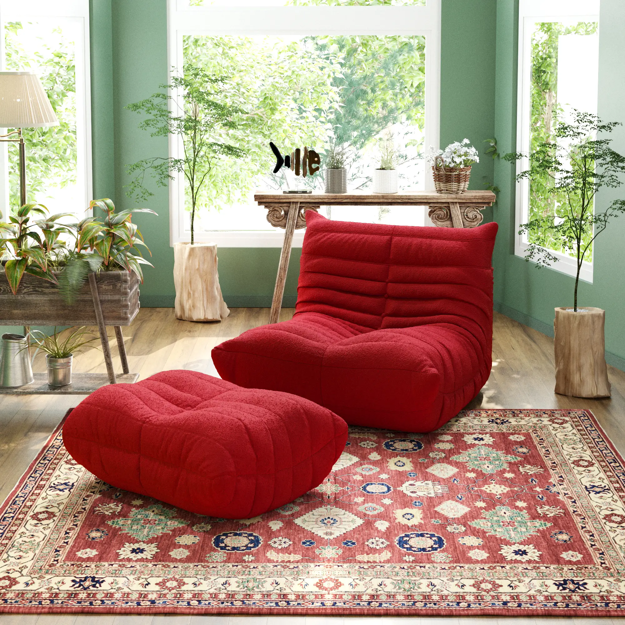 Cozy Comfort 34-Inch Teddy Velvet Sofa Sets 2-Seaters