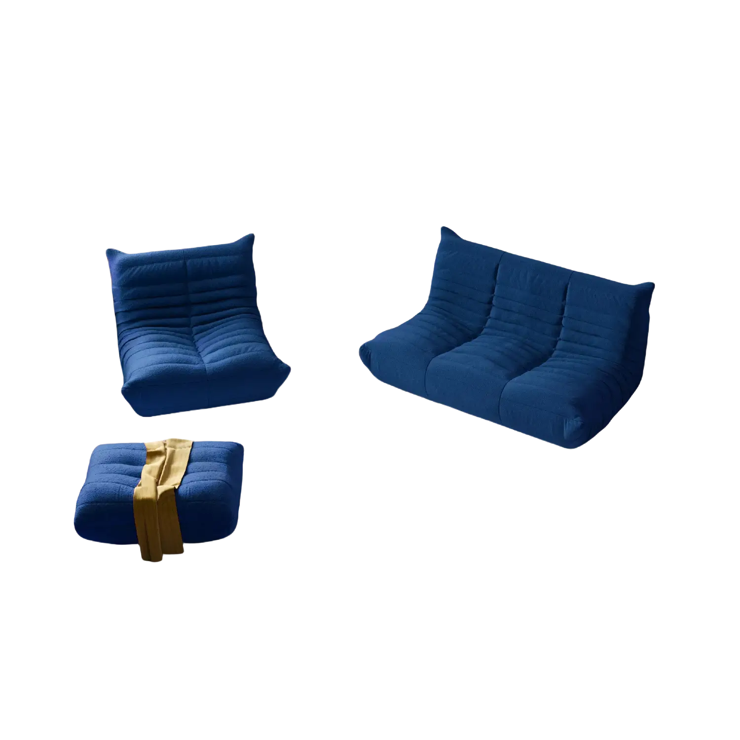 Cozy Floor Lounging 72-Inch Teddy Velvet Corner Sectionals 4-Seaters