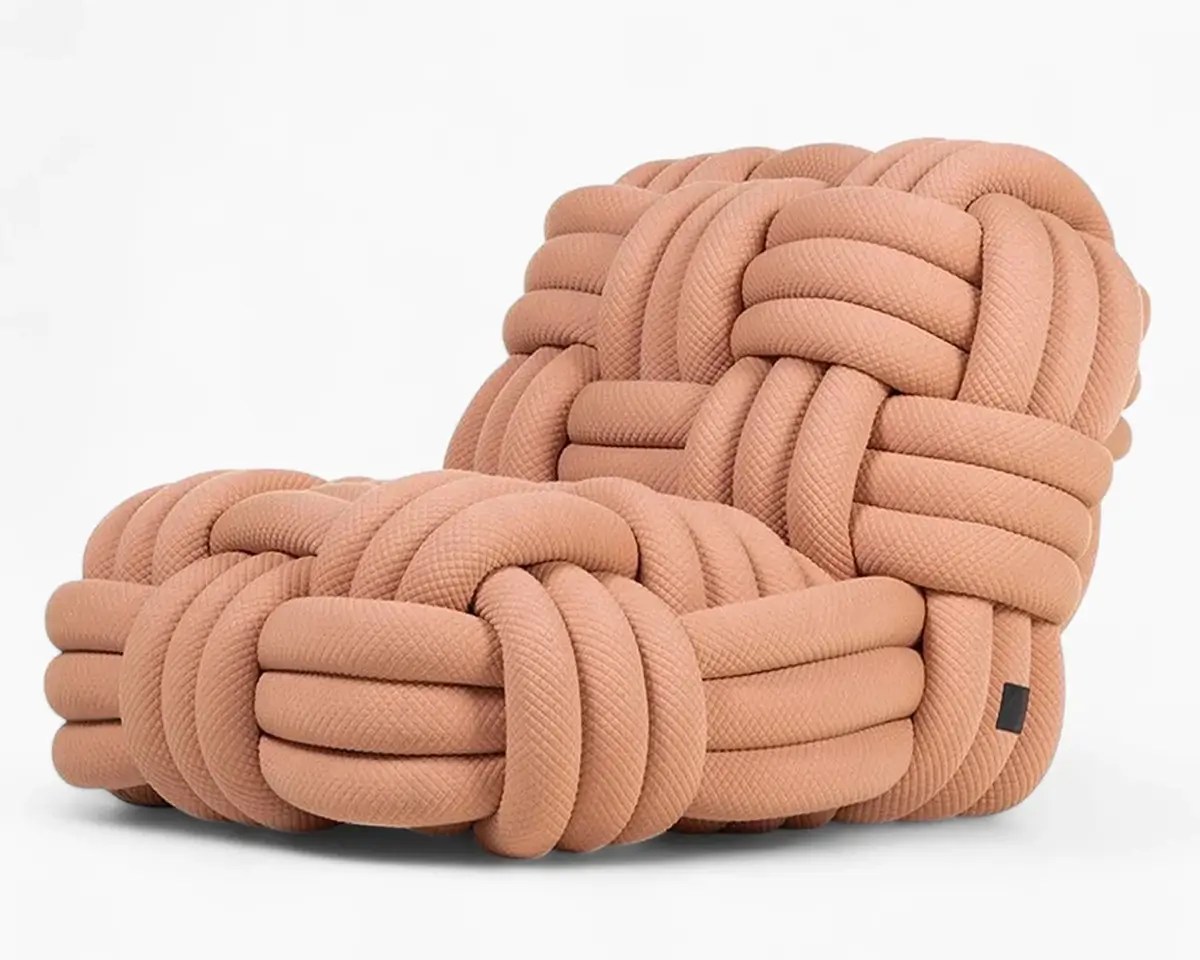 Knitty Lounge Chair Replica: Playful Icon by Nika Zupanc