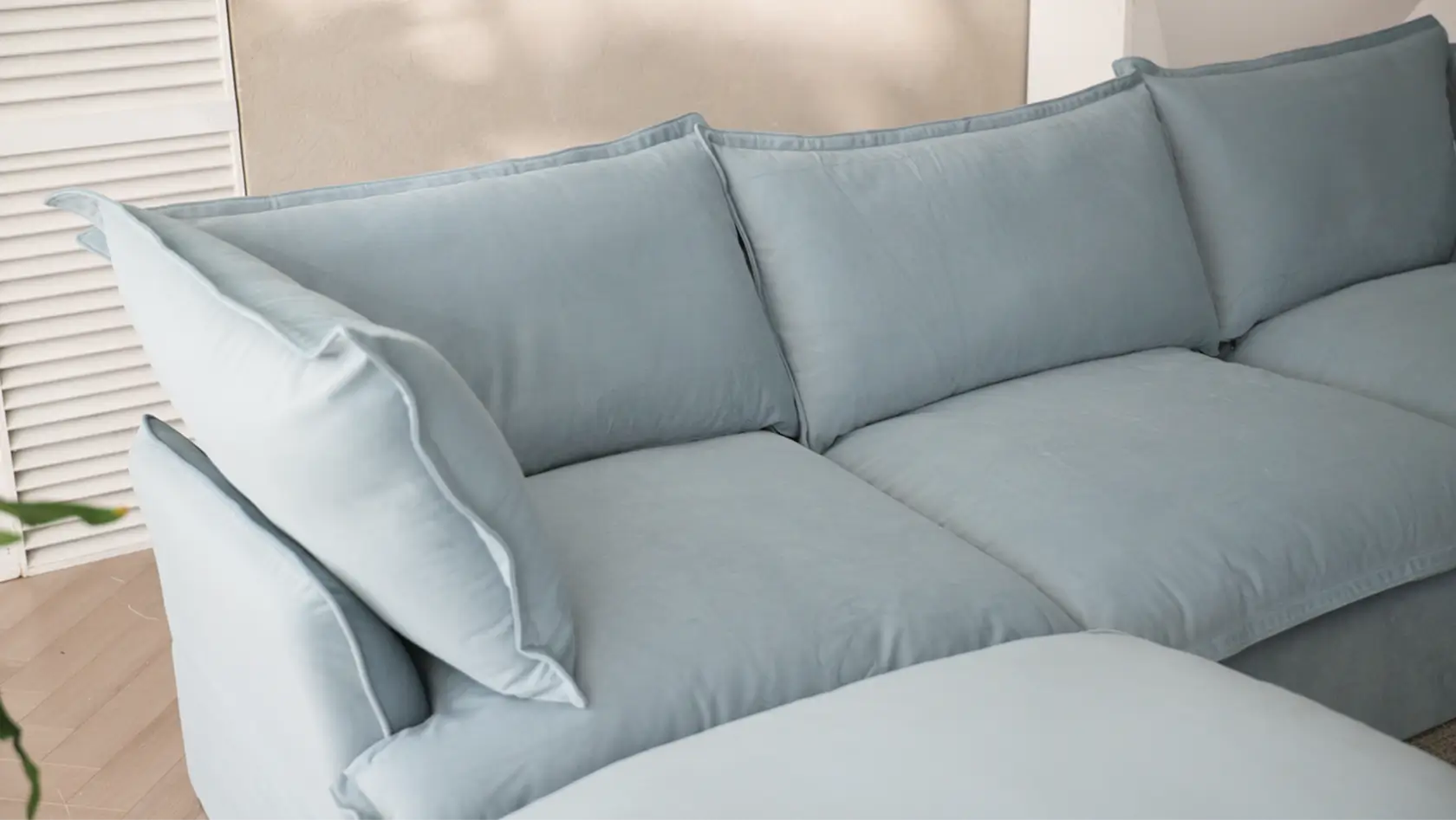 Sky Cloud Plus Velvet Sectional Sofa Video Preview