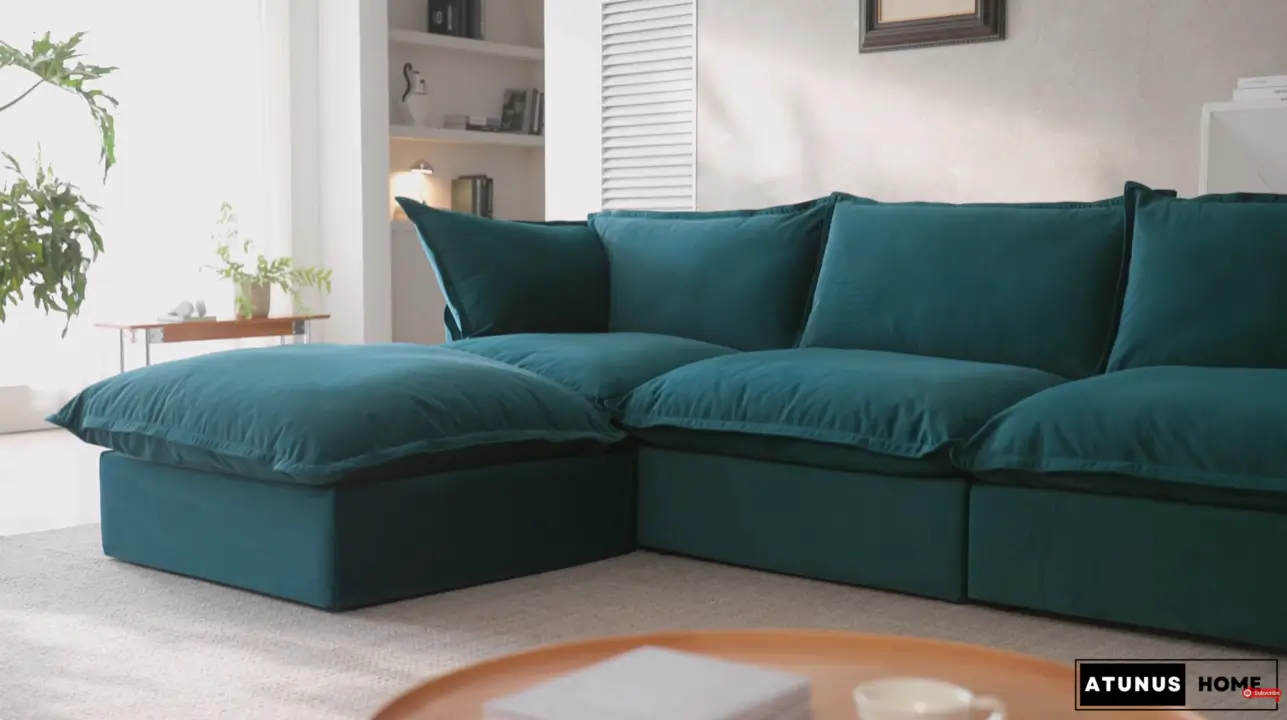 Sky Cloud Plus Velvet Sectional Sofa Video Preview