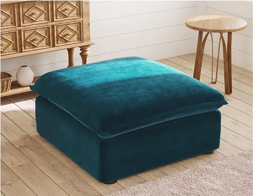 Sky Cloud Plus Velvet Sectional Sofa Storage Ottoman