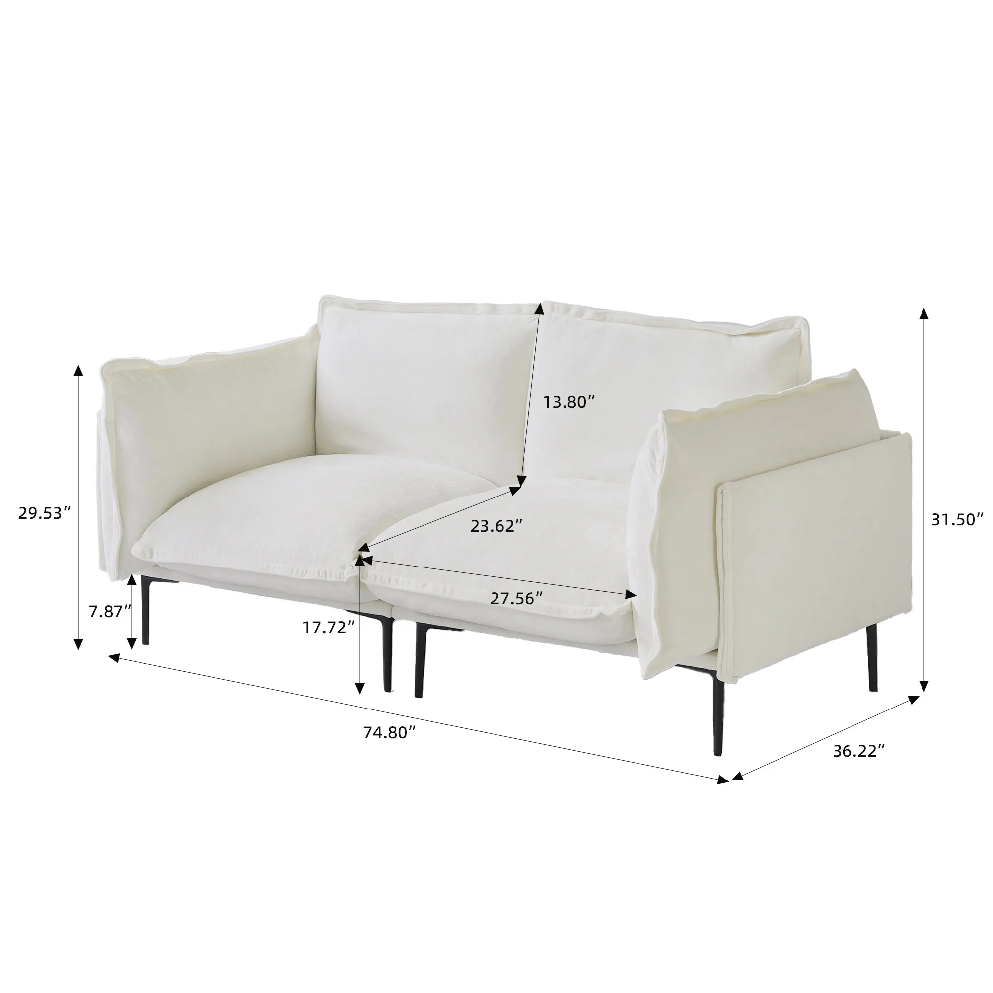 Urban Ark Modular Sofa Loveseat Size 143