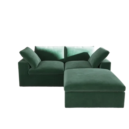 Loveseat With Chaise Sectional Couch With Storage Ottoman