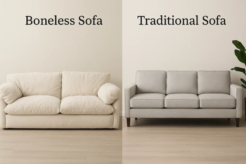 boneless sofa vs tradtional sofa