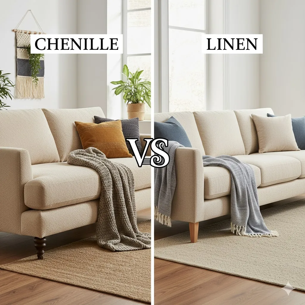 Chenille Sofa Vs Linen Sofa