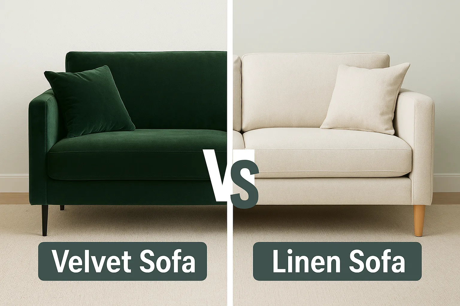 Velvet Sofa vs. Linen Sofa: Choosing the Perfect Couch for Your Home