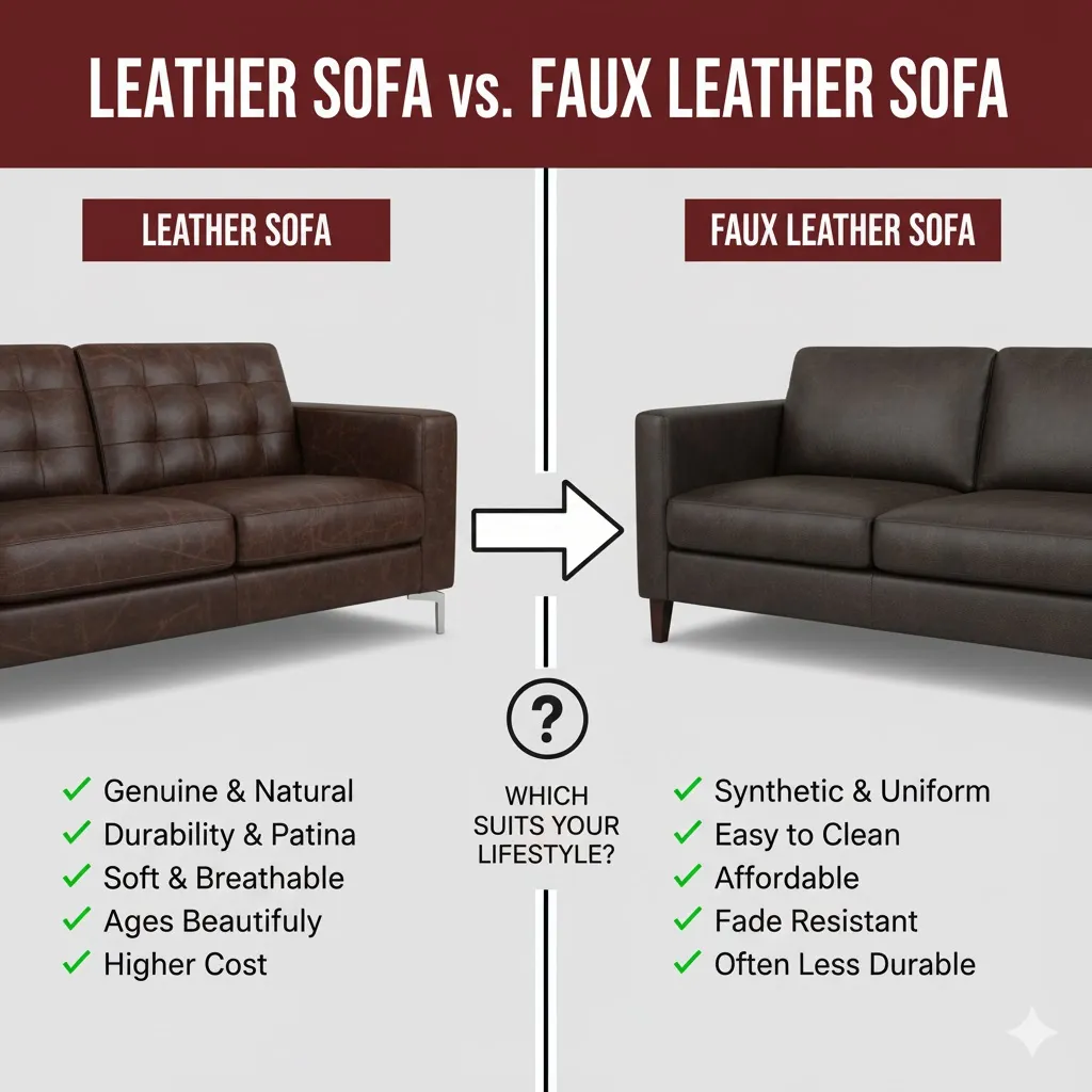 Leather Vs Faux Leather Sofa2