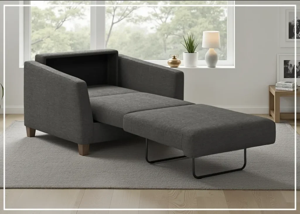 Luonto Monika Fabric Sleeper Sofa With Wood Or Chrome Legs (queen)