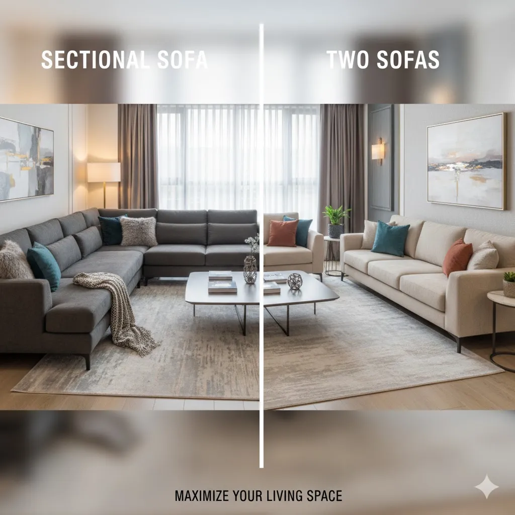 Sectional Sofa Vs Two Sofas2