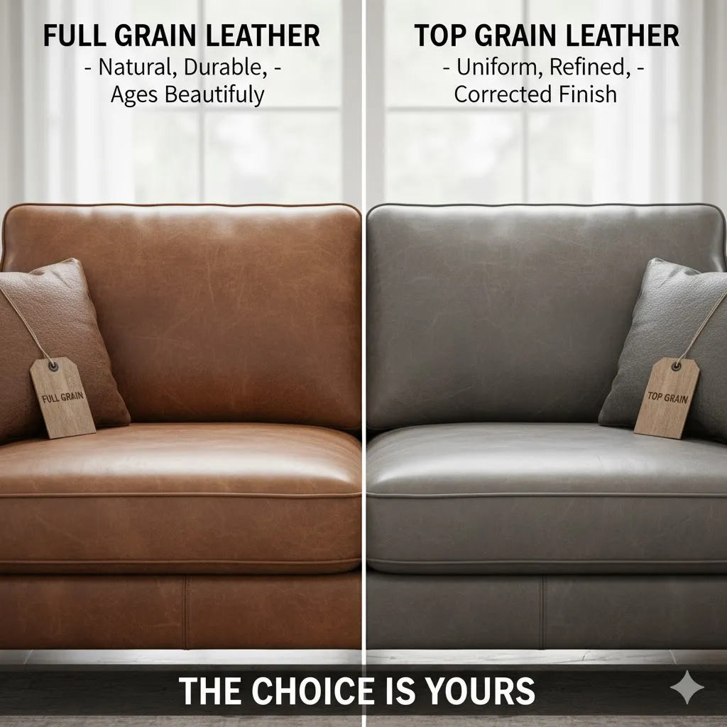 Top Grain Vs Full Grain Leather Sofa2