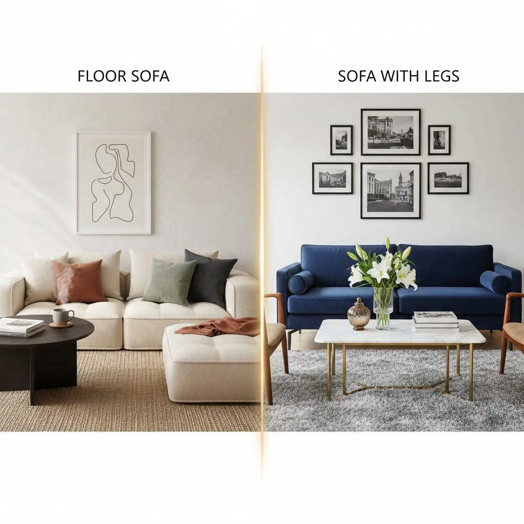 Floor Sofa vs Sofa with Legs: Choosing the Right Comfort for Your Home