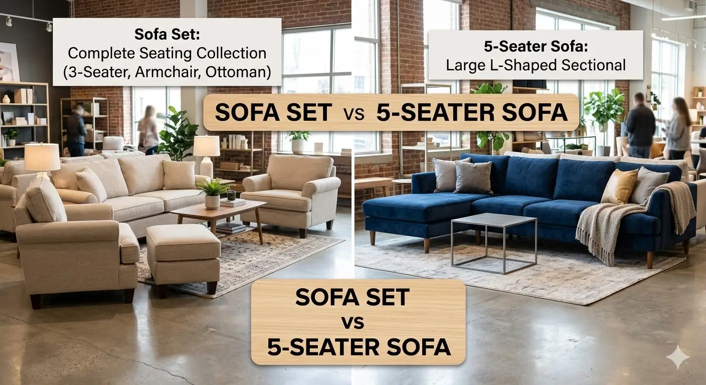 Sofa Set vs 5-Seater Sofa: Which Suits You Best?