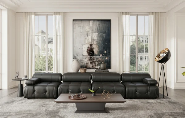 Add textures to grey sofa